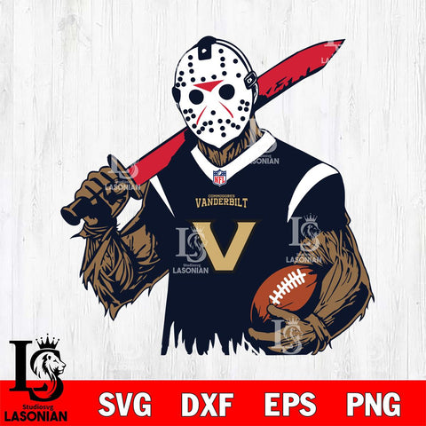 Vanderbilt Commodores Jason Voorhees Horror 11 Svg Eps Dxf Png File, NCAA svg, Digital Download, Instant Download