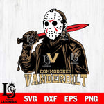 Vanderbilt Commodores Jason Voorhees Horror 12 Svg Eps Dxf Png File, NCAA svg, Digital Download, Instant Download