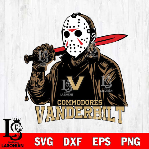 Vanderbilt Commodores Jason Voorhees Horror 12 Svg Eps Dxf Png File, NCAA svg, Digital Download, Instant Download