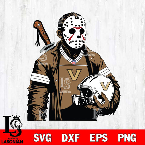 Vanderbilt Commodores Jason Voorhees Horror 2 Svg Eps Dxf Png File, NCAA svg, Digital Download, Instant Download
