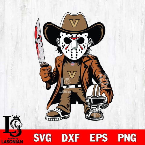 Vanderbilt Commodores Jason Voorhees Horror Svg Eps Dxf Png File, NCAA svg, Digital Download, Instant Download
