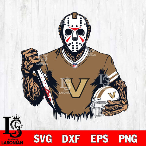 Vanderbilt Commodores Jason Voorhees Horror 5 Svg Eps Dxf Png File, NCAA svg, Digital Download, Instant Download
