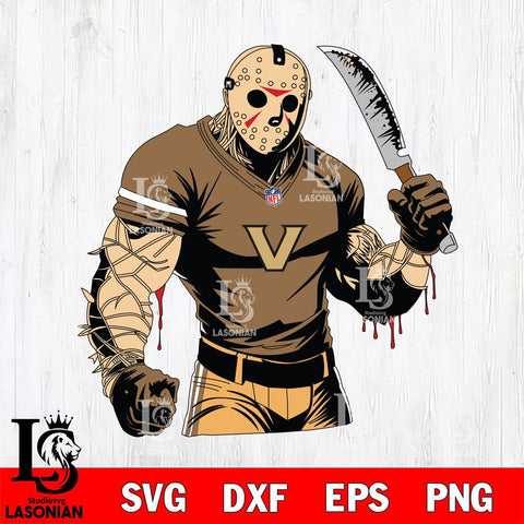 Vanderbilt Commodores Jason Voorhees Horror 8 Svg Eps Dxf Png File, NCAA svg, Digital Download, Instant Download
