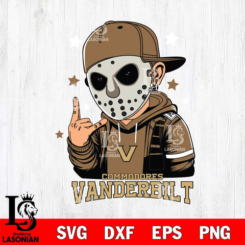 Vanderbilt Commodores Jason Voorhees Horror 9 Svg Eps Dxf Png File, NCAA svg, Digital Download, Instant Download