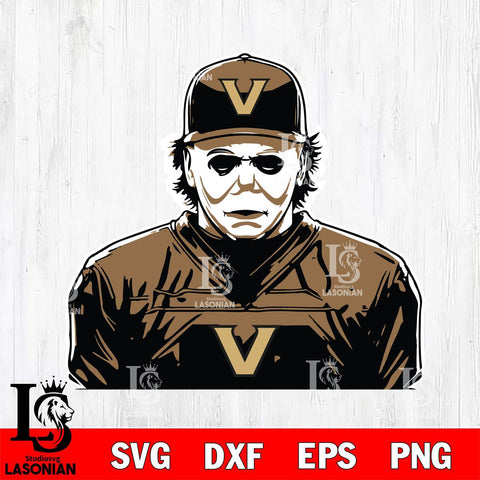 Vanderbilt Commodores Michael Myers Horror Halloween Svg Eps Dxf Png File, NCAA svg, Digital Download, Instant Download