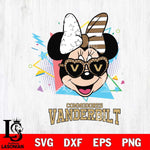 Vanderbilt Commodores Minnie Mouse Love Sport SVG DXF EPS PNG FILE, NCAA File Cut,Digital Download,Instant Download