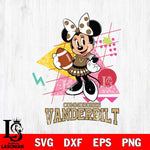 Vanderbilt Commodores Minnie Mouse Sport SVG DXF EPS PNG FILE, NCAA File Cut,Digital Download,Instant Download