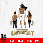 Vanderbilt Commodores Mother and son Rugby SVG DXF EPS PNG FILE,NCAA SVG, Father day Digital Download,Instant Download, Silhouette