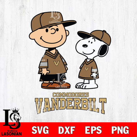 Vanderbilt Commodores Peanuts Snoopy Football SVG DXF EPS PNG FILE,Snoopy File Cut, NCAA Digital Download,Instant Download,Christmas Silhouette