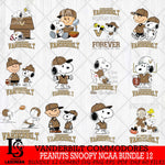 Vanderbilt Commodores Peanuts Snoopy Player NCAA Bundle 12 SVG DXF EPS PNG FILE,Snoopy File Cut, bundle NCAA Digital Download,Instant Download, Silhouette