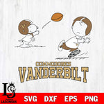 Vanderbilt Commodores Peanuts play football SVG DXF EPS PNG FILE,Snoopy File Cut, NCAA Digital Download,Instant Download,Christmas Silhouette