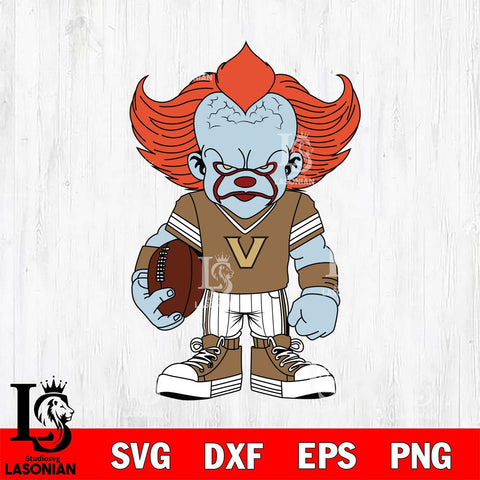 Vanderbilt Commodores Pennywise Horror Sport 11 Svg Eps Dxf Png File, Digital Download