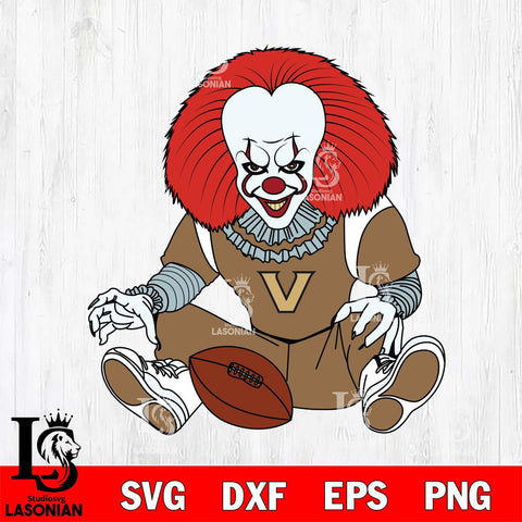Vanderbilt Commodores Pennywise Horror Sport 6 Svg Eps Dxf Png File, Digital Download