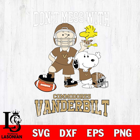 Vanderbilt Commodores Snoopy Dont mess with SVG DXF EPS PNG FILE,Snoopy File Cut, NCAA Digital Download,Instant Download,Christmas Silhouette