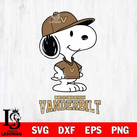 Vanderbilt Commodores Snoopy Football sport SVG DXF EPS PNG FILE,Snoopy File Cut, NCAA Digital Download,Instant Download,Christmas Silhouette