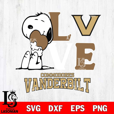 Vanderbilt Commodores Snoopy Sport 10 Svg Eps Dxf Png File, Digital Download