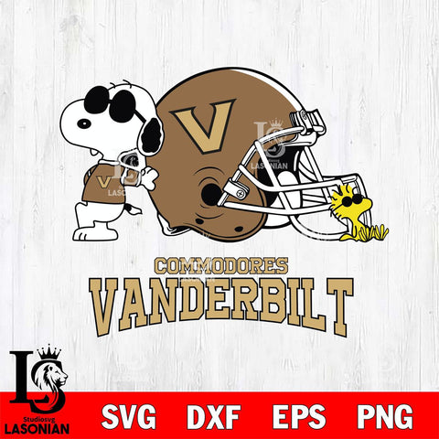 Vanderbilt Commodores Snoopy Sport 2 Svg Eps Dxf Png File, Digital Download