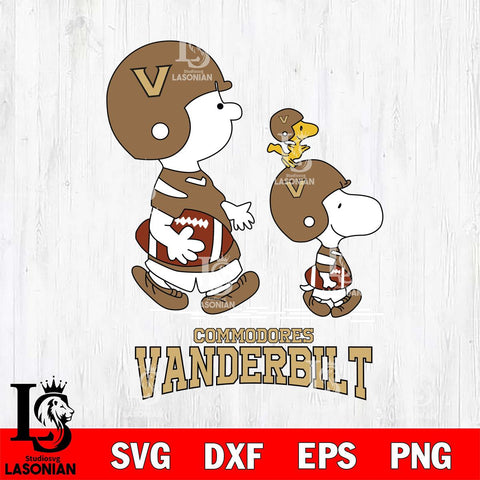 Vanderbilt Commodores Snoopy Sport Svg Eps Dxf Png File, Digital Download