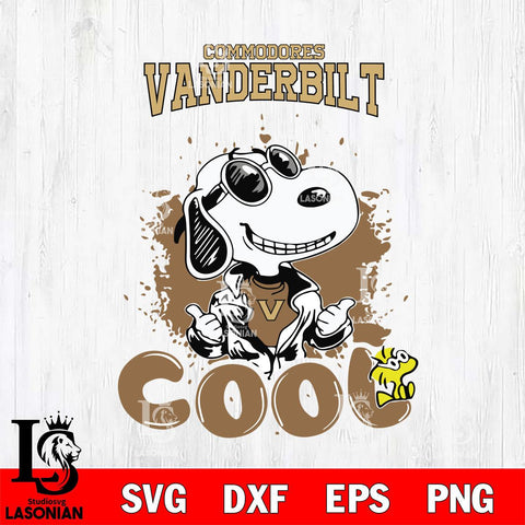 Vanderbilt Commodores Snoopy Sport 7 Svg Eps Dxf Png File, Digital Download