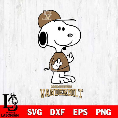 Vanderbilt Commodores Snoopy Sport 8 Svg Eps Dxf Png File, Digital Download