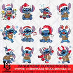 Vanderbilt Commodores Stitch Christmas NCAA Bundle 12 Svg Eps Dxf Png File, Digital Download, Instant Download