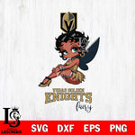 Vegas Golden Knights Beauty Black Fairy Betty Boop, Svg Eps Dxf Png File, Digital Download