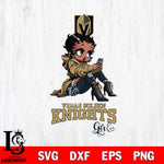 Vegas Golden Knights Beauty Black Fan Girl Football, Svg Eps Dxf Png File, Digital Download