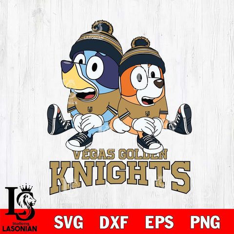 Vegas Golden Knights Bluey & Bingo 8 Svg Eps Dxf Png File, NHL svg, Digital Download, Instant Download