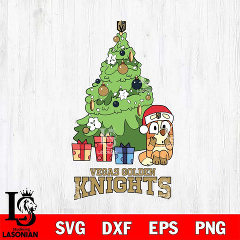 Vegas Golden Knights Bluey Chilli Christmas Tree Svg Eps Dxf Png File, Digital Download