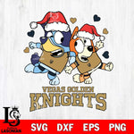 Vegas Golden Knights Bluey Christmas NFL Svg Eps Dxf Png File, Digital Download