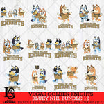 Vegas Golden Knights Bluey Dace Mode NHL Bundle 12 SVG Eps Dxf Png File, Digital Download, Instant Download