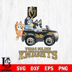 Vegas Golden Knights Bluey friends Svg Eps Dxf Png File, NHL svg, Digital Download, Instant Download