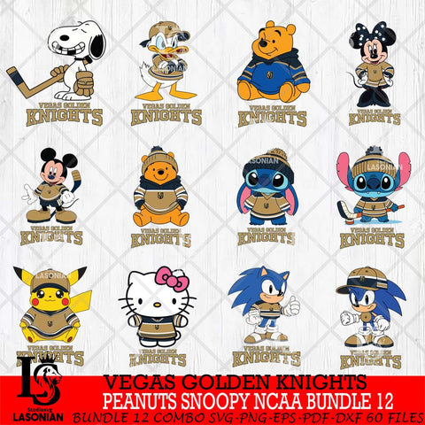 Vegas Golden Knights Disney Hockey NHL Bundle 12 SVG DXF EPS PNG FILE,NHL Bundle File Cut,Disney Digital Download,Instant Download, Silhouette