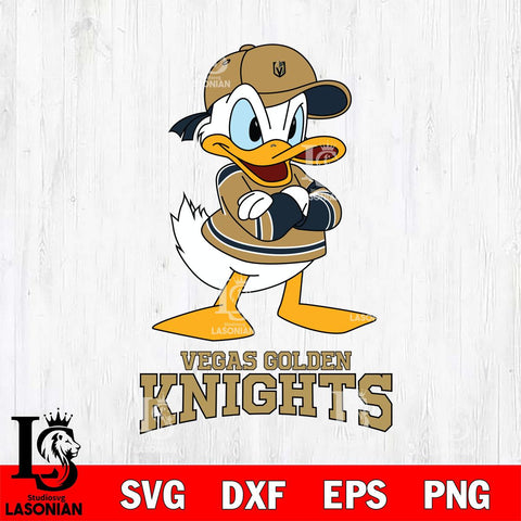 Vegas Golden Knights Donald Duck NHL Hockey SVG DXF EPS PNG FILE,NHL File Cut,Disney Digital Download,Instant Download, Silhouette