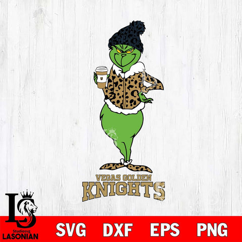 Vegas Golden Knights Grinch Leopard Coffee Svg Eps Dxf Png File, Digital Download, Instant Download