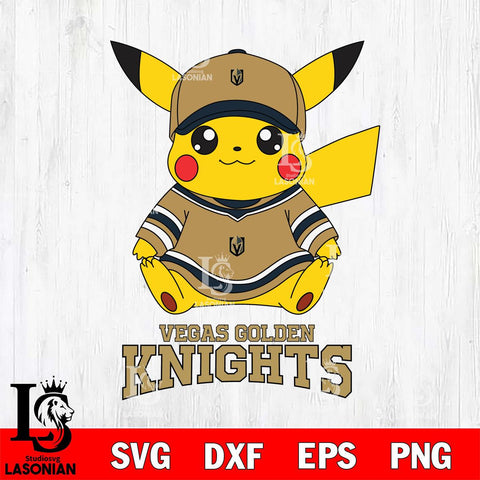 Vegas Golden Knights Pikachu NHL Hockey SVG DXF EPS PNG FILE,NHL File Cut,Disney Digital Download,Instant Download, Silhouette