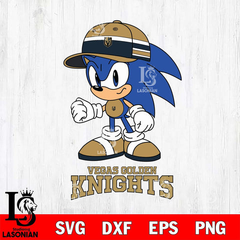 Vegas Golden Knights Sonic NHL Hockey SVG DXF EPS PNG FILE,NHL File Cut,Disney Digital Download,Instant Download, Silhouette
