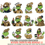 Vegas Golden Knights  Boujee Grinch NHL Bundle 12 SVG Eps Dxf Png File, Digital Download, Instant Download