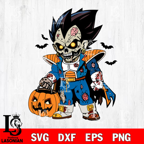 Vegeta Zombie halloween SVG DXF EPS PNG FILE, Halloween File Cut, Digital Download,Instant Download, Silhouette,Horror Cricut