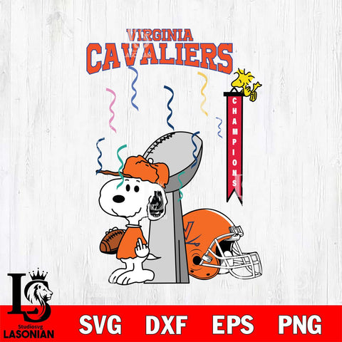 Virginia Cavaliers Charlie Brown and Snoopy Super Bowl Svg Eps Dxf Png File, NCAA svg , Digital Download , Instant Download, Cricut File