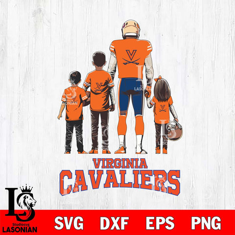 Virginia Cavaliers Father Football SVG DXF EPS PNG FILE,NCAA SVG, Father day Digital Download,Instant Download, Silhouette