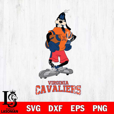 Virginia Cavaliers Goofy Player SVG DXF EPS PNG FILE,NCAA svg ,Football Digital Download,Instant Download, Silhouette