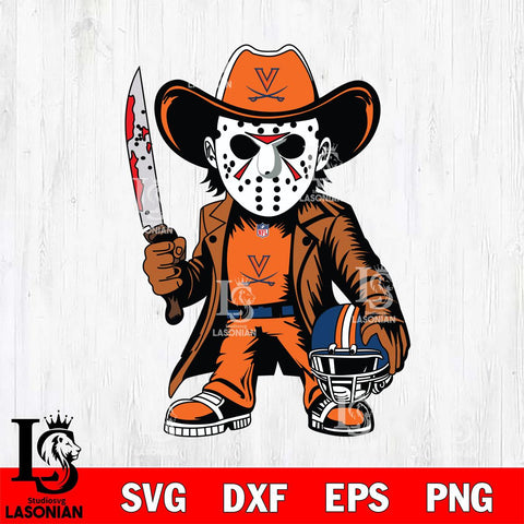 Virginia Cavaliers Jason Voorhees Horror Svg Eps Dxf Png File, NCAA svg, Digital Download, Instant Download