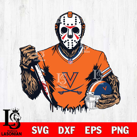 Virginia Cavaliers Jason Voorhees Horror 5 Svg Eps Dxf Png File, NCAA svg, Digital Download, Instant Download