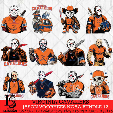 Virginia Cavaliers Jason Voorhees Horror Bundle 12 SVG Eps Dxf Png File, bundle NCAA svg, Digital Download, Instant Download