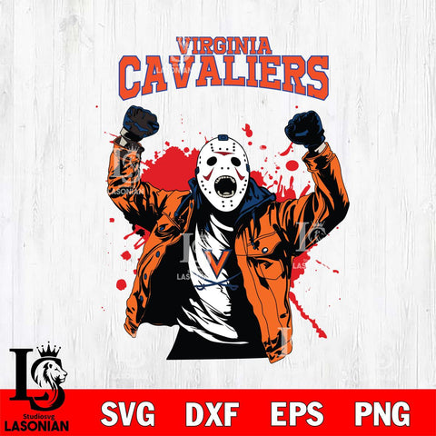 Virginia Cavaliers Jason Voorhees Horror Halloween 3 Svg Eps Dxf Png File, NCAA svg, Digital Download, Instant Download