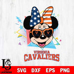 Virginia Cavaliers Minnie Mouse Love Sport SVG DXF EPS PNG FILE, NCAA File Cut,Digital Download,Instant Download