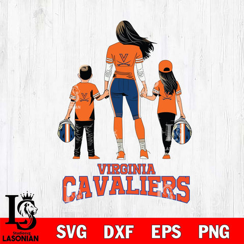Virginia Cavaliers Mother and son Rugby SVG DXF EPS PNG FILE,NCAA SVG, Father day Digital Download,Instant Download, Silhouette
