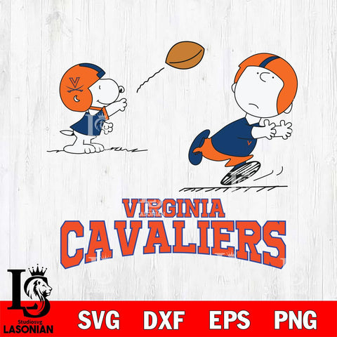 Virginia Cavaliers Peanuts play football SVG DXF EPS PNG FILE,Snoopy File Cut, NCAA Digital Download,Instant Download,Christmas Silhouette