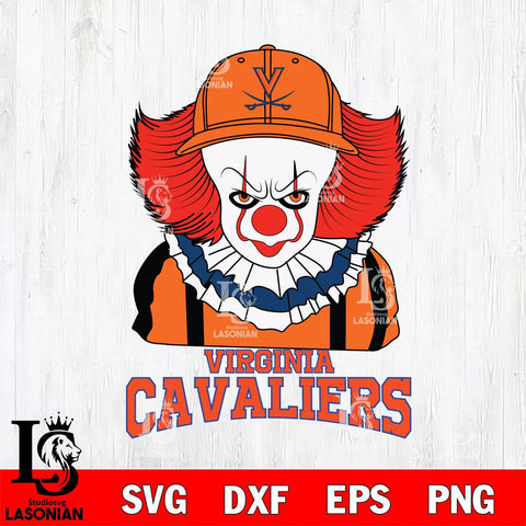 Virginia Cavaliers Pennywise Horror Sport 10 Svg Eps Dxf Png File, Digital Download